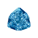 Aurora Crystal Point Back Fancy Stone Foiled - Trilliant 12MM DARK AQUAMARINE #8022
