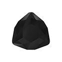 Aurora Crystal Point Back Fancy Stone Foiled - Trilliant 12MM JET #1131