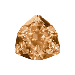 Aurora Crystal Point Back Fancy Stone Foiled - Trilliant 7MM LT SMOKED TOPAZ #3041