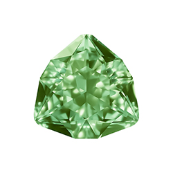 Aurora Crystal Point Back Fancy Stone Foiled - Trilliant 12MM PERIDOT #9013
