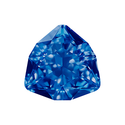 Aurora Crystal Point Back Fancy Stone Foiled - Trilliant 12MM SAPPHIRE #7026