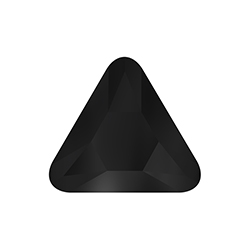 Aurora Crystal Point Back Fancy Stone Foiled - Triangle 8MM JET #1131
