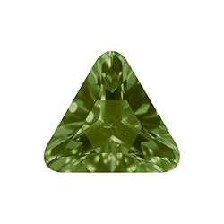 Aurora Crystal Point Back Fancy Stone Foiled - Triangle 23x23MM OLIVINE #9032