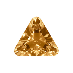 Aurora Crystal Point Back Fancy Stone Foiled - Triangle 10MM SUNFLOWER #3013

