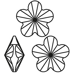 Aurora Crystal Point Back Fancy Stone Foiled - Flower 10MM CRYSTAL #0001