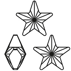 Aurora Crystal Point Back Fancy Stone Foiled - Star 10MM VITRAIL MEDIUM #0001VM