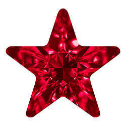 Aurora Crystal Point Back Fancy Stone Foiled - Star 10MM LIGHT SIAM #4002