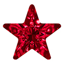 Aurora Crystal Point Back Fancy Stone Foiled - Star 10MM LIGHT SIAM #4002