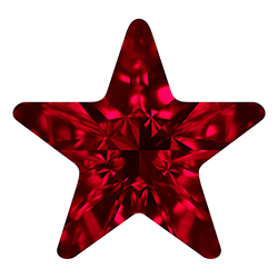 Aurora Crystal Point Back Fancy Stone Foiled - Star 10MM SIAM #4022