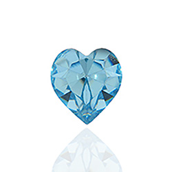 Austrian Crystal Point Back Fancy Stone - Heart 08.8x8MM AQUA
