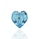 Austrian Crystal Point Back Fancy Stone - Heart 05.5x5MM AQUA