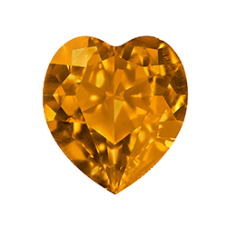 Aurora Crystal Point Back Fancy Stone Foiled - Heart 27MM TOPAZ #2021