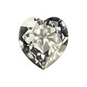 Aurora Crystal Point Back Fancy Stone Foiled - Heart 27MM BLACK DIAMOND #1021
