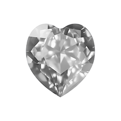 Aurora Crystal Point Back Fancy Stone Foiled - Heart 15.5x14MM CRYSTAL #0001