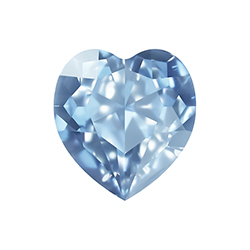 Aurora Crystal Point Back Fancy Stone Foiled - Heart 08.8x8MM LIGHT SAPPHIRE #7002