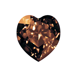 Aurora Crystal Point Back Fancy Stone Foiled - Heart 15.5x14MM SMOKED TOPAZ #3052