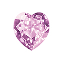 Aurora Crystal Point Back Fancy Stone Foiled - Heart 15.5x14MM VIOLET #6003