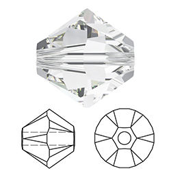 Aurora Crystal Bead - Bicone 10MM CRYSTAL
