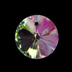 Aurora Crystal Pendant - Xilion Round 6mm CRYSTAL AB #0001AB