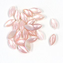 Shell Flat Back Cabochon - Navette 08x4MM PINK MUSSEL
