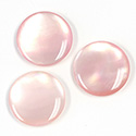 Shell Flat Back Cabochon - Round 18MM PINK MUSSEL