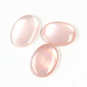 Shell Flat Back Cabochon - Oval 18x13MM PINK MUSSEL Shell