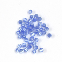 Fiber-Optic No-Hole Ball - 03MM CATS EYE LT BLUE