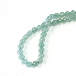 Gemstone Bead - Smooth Round 1.2MM Diameter Hole 06MM LIGHT GREEN AVENTURINE