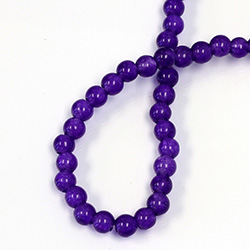 Gemstone Bead - Smooth Round 2.0MM Diameter Hole 06MM QUARTZ DYED AMETHYST