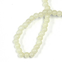 Gemstone Bead - Smooth Round 2.0MM Diameter Hole 06MM QUARTZ DYED LEMON