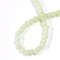 Gemstone Bead - Smooth Round 2.0MM Diameter Hole 06MM QUARTZ DYED LT GREEN