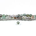 Gemstone Bead - Smooth Bicone 2.5MM Diameter Hole 06x6MM  FANCY JASPER