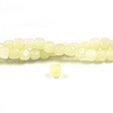 Gemstone Bead - Smooth Cube 2.5MM Diameter Hole 06x6MM QUARTZ DYED LEMON