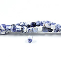 Gemstone Bead - Smooth Cube 2.5MM Diameter Hole 06x6MM BLUE SODALITE