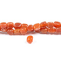 Gemstone Bead - Smooth Nugget 2.5MM Diameter Hole 06x8MM CORNELIAN