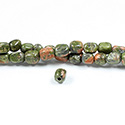 Gemstone Bead - Smooth Nugget 2.5MM Diameter Hole 06x8MM EPIDOTE