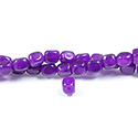 Gemstone Bead - Smooth Nugget 2.5MM Diameter Hole 06x8MM QUARTZ DYED AMETHYST