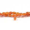 Gemstone Bead - Smooth Rice 2.5MM Diameter Hole 06x8MM CORNELIAN