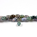 Gemstone Bead - Smooth Rice 2.5MM Diameter Hole 06x8MM FANCY JASPER