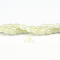 Gemstone Bead - Smooth Rice 2.5MM Diameter Hole 06x8MM QUARTZ DYED LEMON