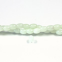 Gemstone Bead - Smooth Rice 2.5MM Diameter Hole 06x8MM QUARTZ DYED LT GREEN