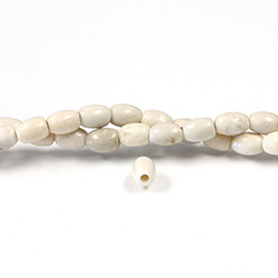 Gemstone Bead - Smooth Rice 2.5MM Diameter Hole 06x8MM RIVERSTONE