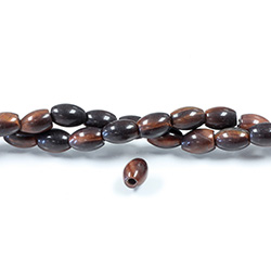 Gemstone Bead - Smooth Rice 2.5MM Diameter Hole 06x8MM RED TIGEREYE