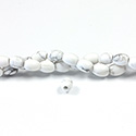 Gemstone Bead - Smooth Rice 2.5MM Diameter Hole 06x8MM WHITE HOWLITE