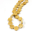 Gemstone Bead - Flat Top Round 16MM YELLOW JASPER