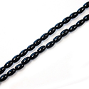 Gemstone Bead - Smooth Oval Rice 06x4MM BLACK ONYX