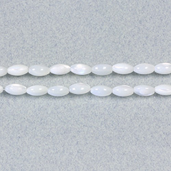Shell Bead - Smooth Oval Rice 07x4MM WHITE TROCHUS