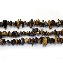 Gemstone Bead - Chip Baroque TIGEREYE on 32 inch strands