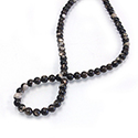 Shell Bead - Smooth Round 04MM DARK BROWN TROCHUS- Dyed