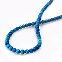 Gemstone Bead - Smooth Round 04MM HOWLITE DYED CHINESE TURQ